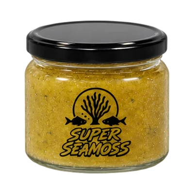 Ocean Vitality Seamoss jar with a smooth black lid